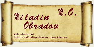 Miladin Obradov vizit kartica